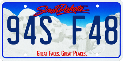 SD license plate 94SF48