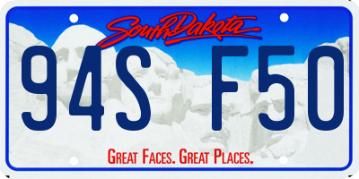 SD license plate 94SF50