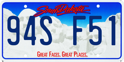 SD license plate 94SF51