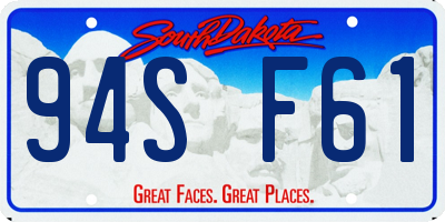 SD license plate 94SF61