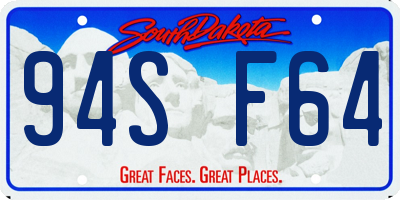 SD license plate 94SF64