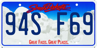 SD license plate 94SF69