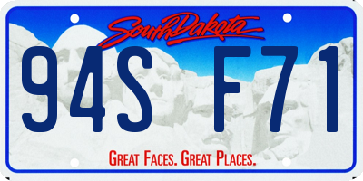 SD license plate 94SF71