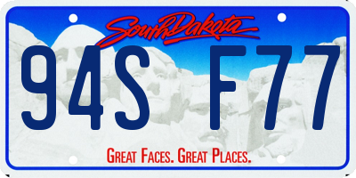 SD license plate 94SF77