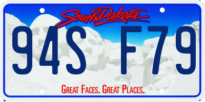 SD license plate 94SF79