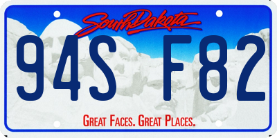 SD license plate 94SF82