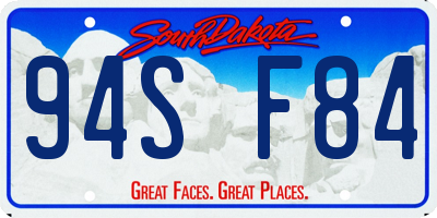 SD license plate 94SF84