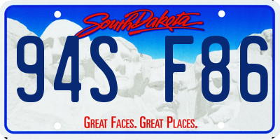 SD license plate 94SF86
