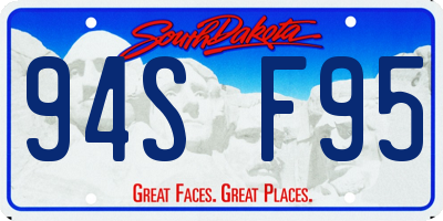SD license plate 94SF95
