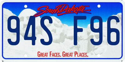 SD license plate 94SF96