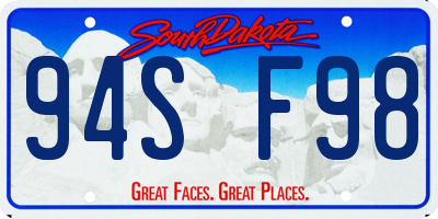 SD license plate 94SF98