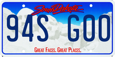 SD license plate 94SG00