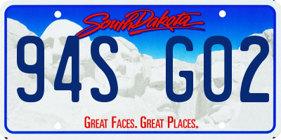 SD license plate 94SG02