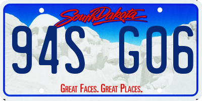 SD license plate 94SG06