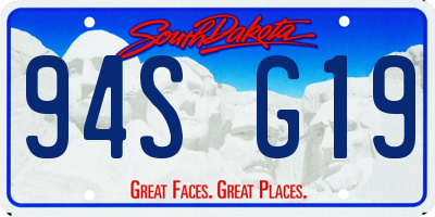 SD license plate 94SG19