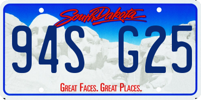 SD license plate 94SG25