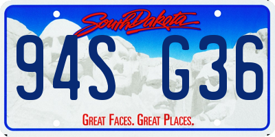SD license plate 94SG36