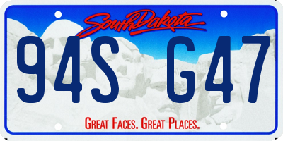 SD license plate 94SG47