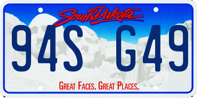 SD license plate 94SG49