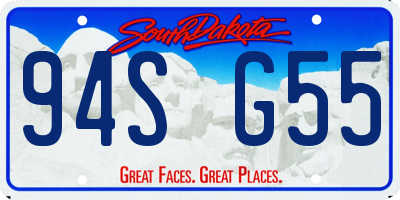 SD license plate 94SG55