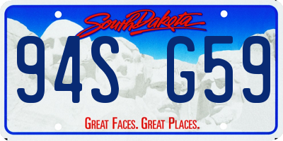SD license plate 94SG59