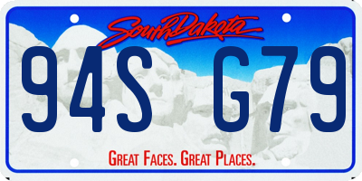 SD license plate 94SG79