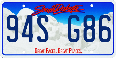 SD license plate 94SG86