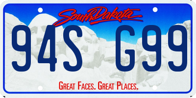 SD license plate 94SG99