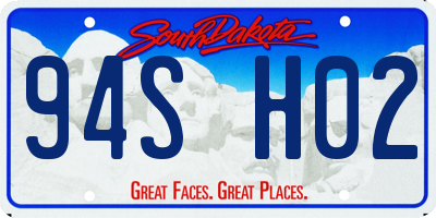 SD license plate 94SH02