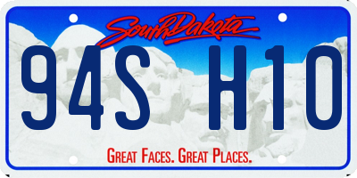 SD license plate 94SH10