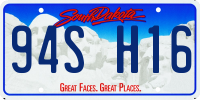 SD license plate 94SH16