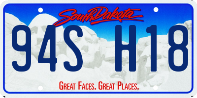 SD license plate 94SH18