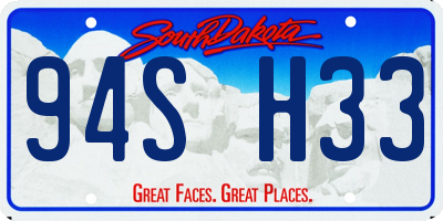 SD license plate 94SH33