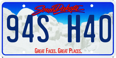 SD license plate 94SH40