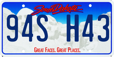 SD license plate 94SH43