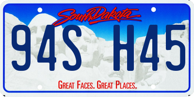 SD license plate 94SH45