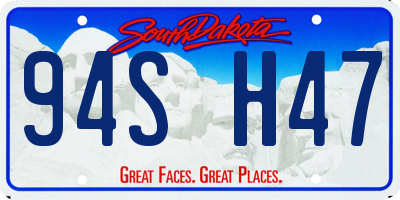 SD license plate 94SH47