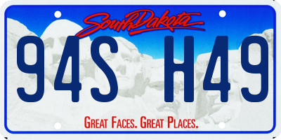 SD license plate 94SH49