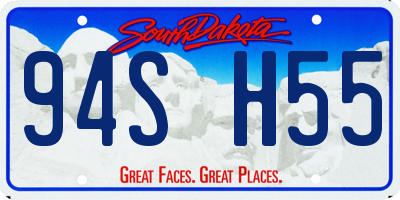 SD license plate 94SH55