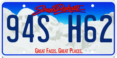 SD license plate 94SH62