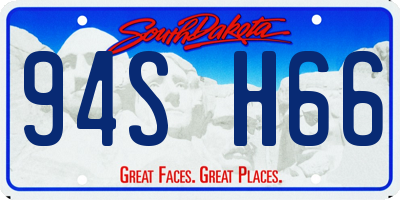 SD license plate 94SH66