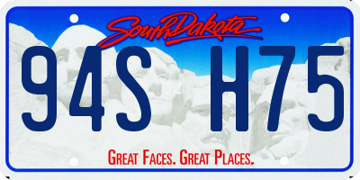 SD license plate 94SH75