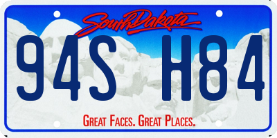 SD license plate 94SH84