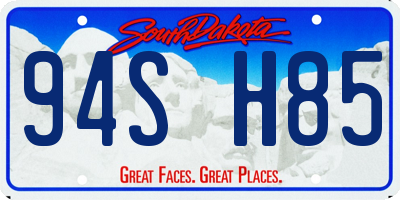 SD license plate 94SH85