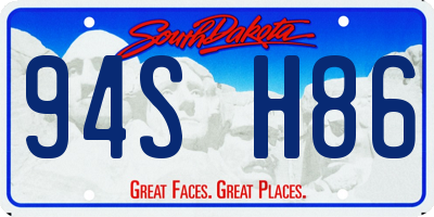 SD license plate 94SH86