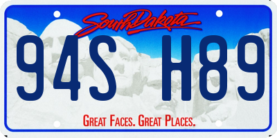 SD license plate 94SH89