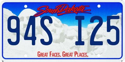SD license plate 94SI25
