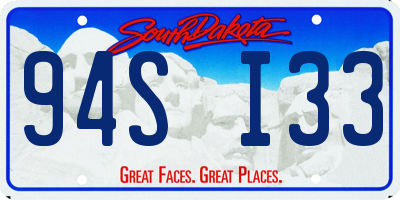 SD license plate 94SI33