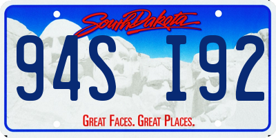 SD license plate 94SI92