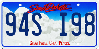 SD license plate 94SI98
